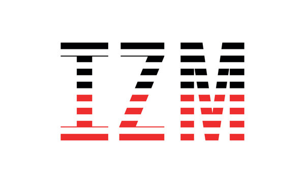IZM three initial letter iconic line negative space minimal logo design vector template. monogram, abstract, wordmark, business, typography, minimalist, brand, company, flat, modern, unique, simple