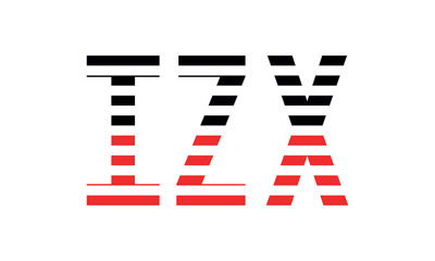 IZX three initial letter iconic line negative space minimal logo design vector template. monogram, abstract, wordmark, business, typography, minimalist, brand, company, flat, modern, unique, simple