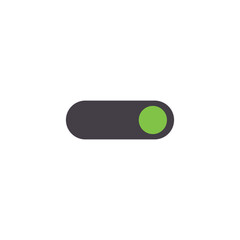 Flat on buttons icon symbol vector Illustration.