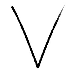 hand write pencil alphabet letter V png file transparent background element lettering © DLC