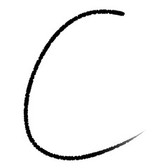 hand write pencil alphabet letter c png file transparent background element lettering © DLC