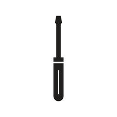 Flat screwdriver icon symbol vector Illustration.