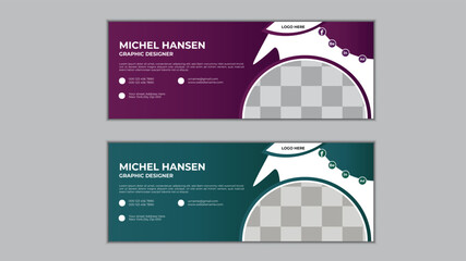 Clean and simple email signature template.
