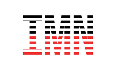 IMN three initial letter iconic line negative space minimal logo design vector template. monogram, abstract, wordmark, business, typography, minimalist, brand, company, flat, modern, unique, simple