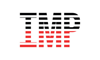 IMP three initial letter iconic line negative space minimal logo design vector template. monogram, abstract, wordmark, business, typography, minimalist, brand, company, flat, modern, unique, simple