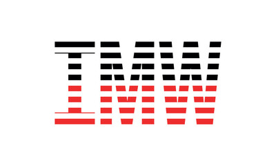 IMW three initial letter iconic line negative space minimal logo design vector template. monogram, abstract, wordmark, business, typography, minimalist, brand, company, flat, modern, unique, simple