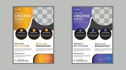 templates of different colors a4 flyer template, modern business flyer template, abstract business flyer and creative design.