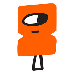 Fantasy forest tree. Magical plant. Flat isolated illustration. Children simple design.