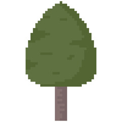 Pixel green tree