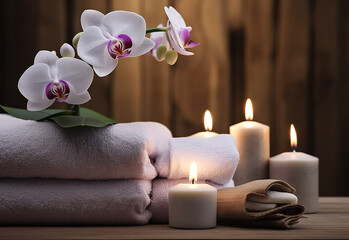 Beautiful spa images with flowers and nature