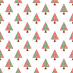 seamless geometric pattern christmas tree