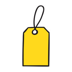 Tag. Flat isolated icon. Hand drawn vector illustration on white background. Business concept.