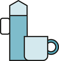Water Canteen and Cup Icon
