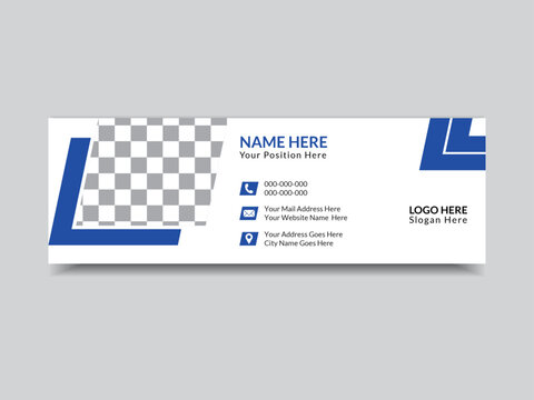  Modern and minimal layout  for business email signature 