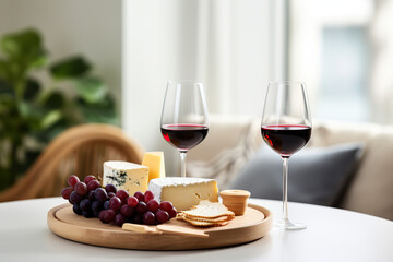 wine and cheese
