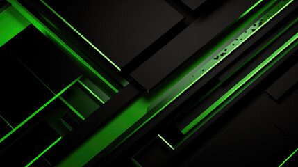 Black and green technological background, generated by AI