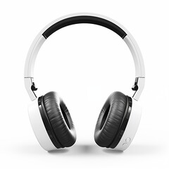 bluetooth headphone white color in white background ai generated