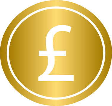 recommend clip art: Golden pound currency coin