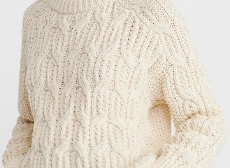 Close-up cable knit fabric for sweater.cable swatch.