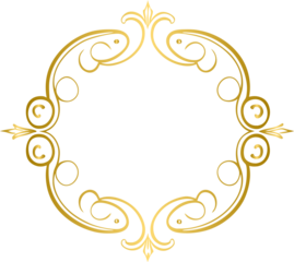 golden vintage frame, floral element for design of monogram, invitations, frame, menu, label