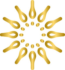 Obraz premium Golden sunburst, gold burst ray 