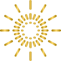 Golden sunburst, gold burst ray	

