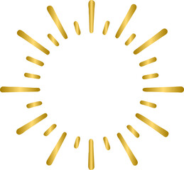 Golden sunburst, gold burst ray	
