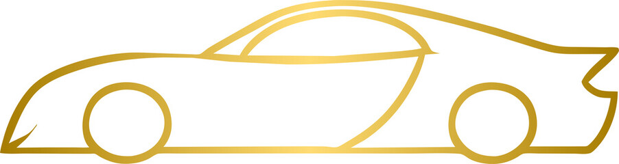 Golden car logo design