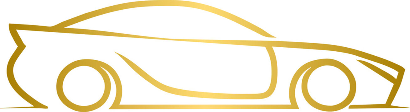 recommend clip art: Golden car logo design