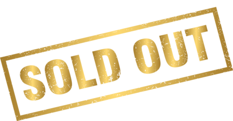 Golden sold out rubber stamp