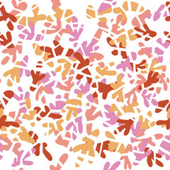Colorful abstract geometric mosaic pattern on white background