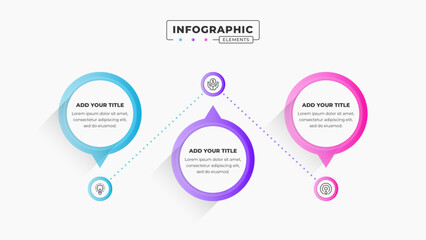 Vector process infographic design template with 3 steps or options