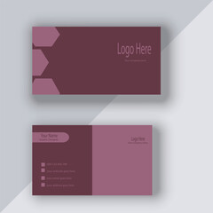 
Business card design template, Visiting card,Minimal Business Card Layout with Purple Accents