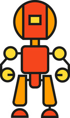 Cartoon Robot Icon
