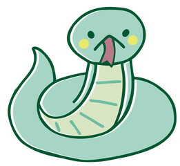 へびのかわいいイラスト