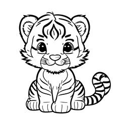 Cute animal, cute tiger character