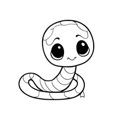 Cute animal, cute snake character