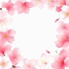 Obraz na płótnie Canvas 美しい桜の花のフレーム