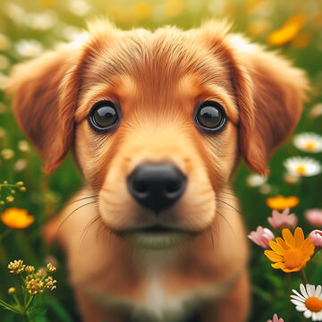 Image of a golden-haired puppy