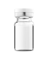 Blank clear glass bottle for Vaccine or health and medical package design mock-up - 697965168
