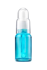 blank packaging blue glass bottle for cosmetic dropper serum or beauty products design mock-up
