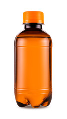 Blank brown transparent bottle for energy drink or beverage product design mock-up