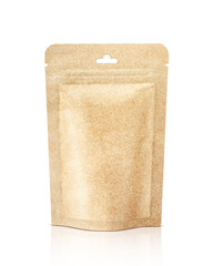 blank packaging recycled kraft paper bag pouch for product design mock-up