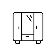 Cupboard outline icons, furniture vector illustration ,simple transparent graphic element .Isolated on white background