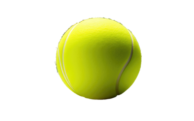 On the Court The Dynamics of the Tennis Ball on White or PNG Transparent Background