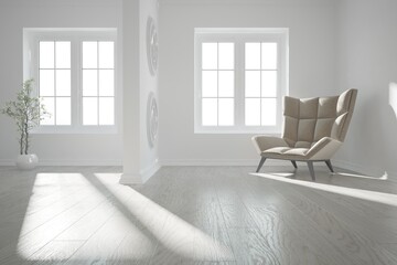 Modern interior design. 3D illustration