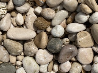 Fototapeta na wymiar Sea stone on beach for background
