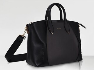 , black color, leather quality, small detail as docation