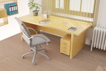 Modern interior design. 3D illustration