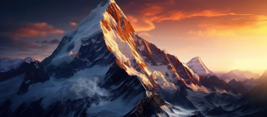 Wall murals Shishapangma Breathtaking sight of Earth's second tallest mountain, the K2 peak.
